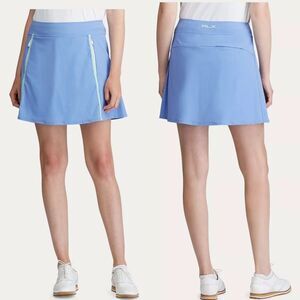 RLX Ralph Lauren Golf Womens Blue Flounce Jersey Golf Skort Sz Large Athletic